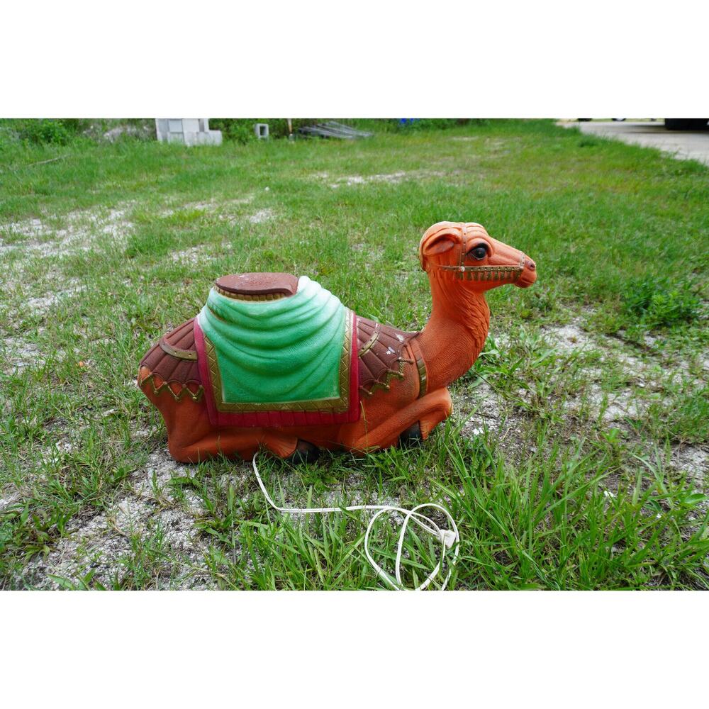 Vintage Empire Christmas Nativity Camel Plastic Lighted Blow Mold W/Cord Tested